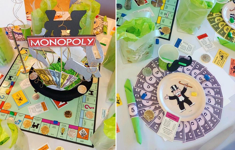 Monopoly Themed Table